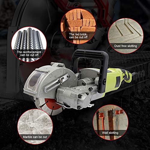 4000W Wall Chaser Machine Efficiently Groove Reinforcement Marble Red Bricks Includes 5 Saw Blades Powerful and Labor-Saving Ideal for Walls and Floors 8 4000W Wall Chaser Machine Efficiently Groove Reinforcement Marble Red Bricks Includes 5 Saw Blades Powerful and Labor-Saving Ideal for Walls and Floors - Image 8