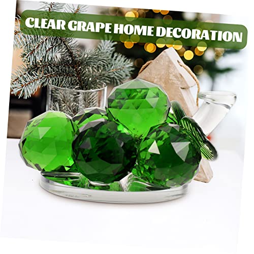 Nolitoy 2Pcs Crystal Grape Ornament Toys Artificial Fruit Office Decor Glass Grape Figurine Desktop Plant Decoration Miniature Grape Figurine Small Crystal Grape Desk Grape Craft #TOP5