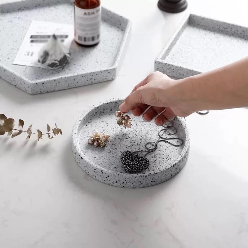 Taca na stolik kawowy vintage granitowa taca ceramiczna biżuteria taca do aromaterapii taca do przechowywania łazienka taca do przechowywania salon taca na biurko tablice wędlin (A)