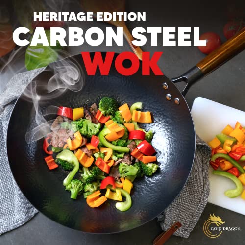 Heritage-Edition-Carbon-Steel-Wok-Pan-with-Lid-125-Preseasoned-Quality-Wok-Set-Traditional-Stir-Fry-Pan-Round-Flat-Bottom-Wok