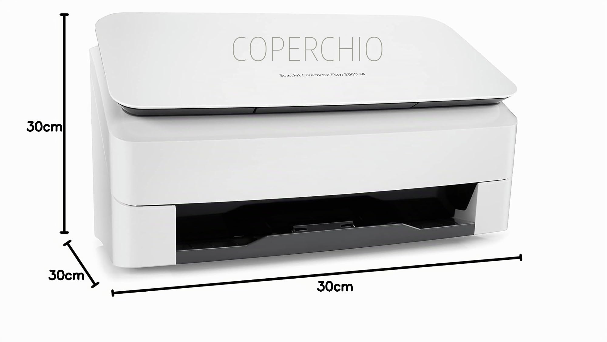 HP ScanJet Enterprise Flow 5000 s5 6FW09A, Scansione Fronte e Retro in Un Solo Passaggio, 65 ppm e 130 ipm, Scan, Compatto, Piccolo e Sottile, Bianco
