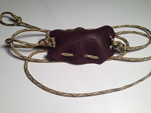 Golf Ball Thrower Paracord and Leather Pouch Shepherd Sling Handmade by David The Shepherd