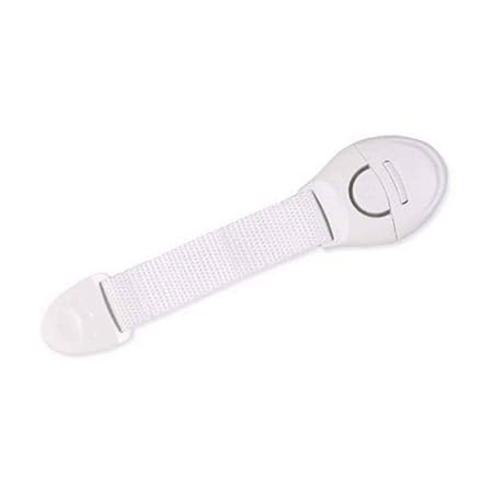 Safe-O-Kid - Pack of 2 - Extra Flexible Fabric, One Side Open Long Multi-Purpose Child Safety Lock - White