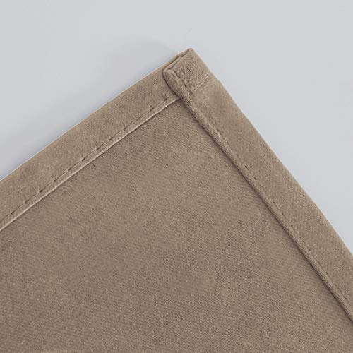 Image of LEMOMO Cappuccino Blackout Curtains 42 x 63 Inch Length /Set of 2 Curtain Panels /Thermal Insulated Room Darkening Blackout Curtains for Bedroom