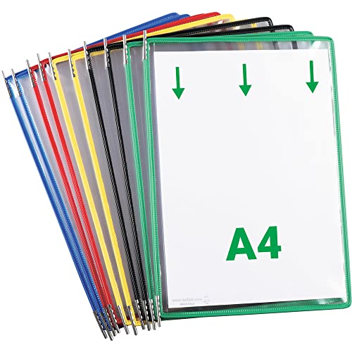 Tarifold Technic Pockets for Display Units PVC A4 Assorted Ref 114009 [Pack of 10]