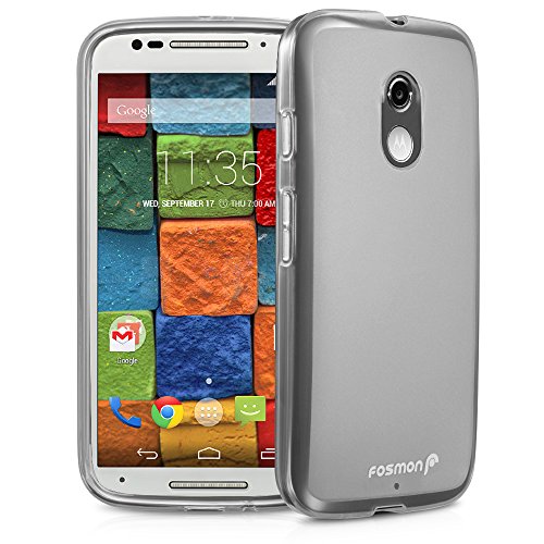 Fosmon DURA-FROST Smooth Durable & Flexible Slim Fit TPU Case Cover for Motorola Moto X (2nd Generation 2014) (Clear)