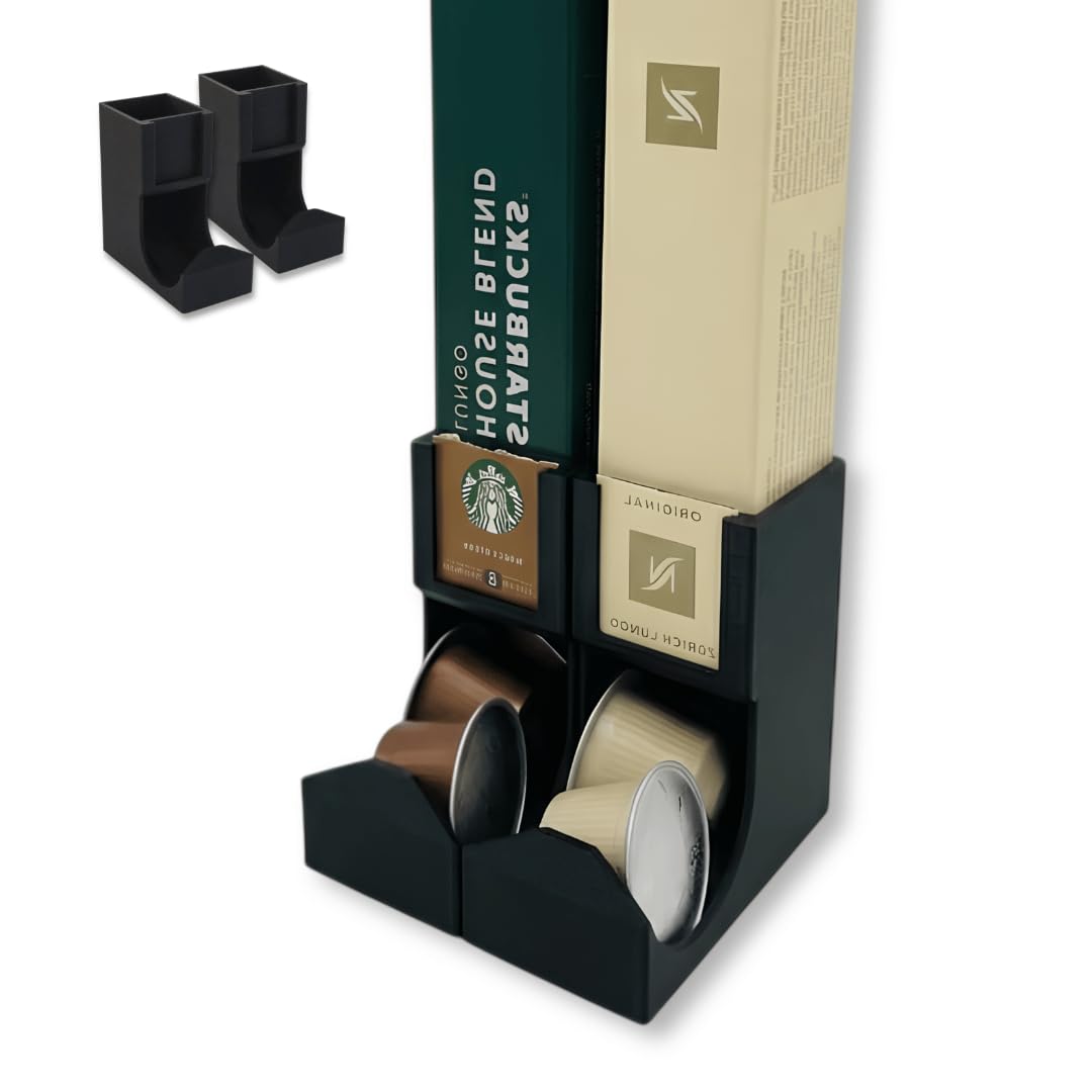 CRYSENDO Coffee Pod Dispenser Designed for Nespresso, Starbucks & Nescafe Pods | Coffee Pods Holder, Dispenses 2 Coffee Flavours | Compact & Convenient Pod Storage for Home & Office Kitchen Counter-image-13