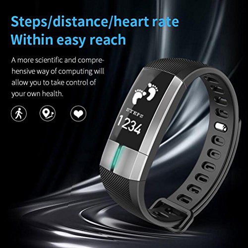 L@YC Smart Bracelet Hand Ring Health Movement Bluetooth Fitness Tracker Monitoring Heart Rate and Blood Pressure Electrocardiogram with Android and iOS Phone, Green