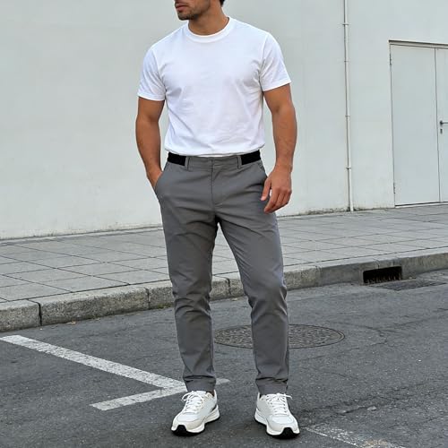 Pantalon chino pour homme coupe ajustée extensible et jambe fuselée active - 5