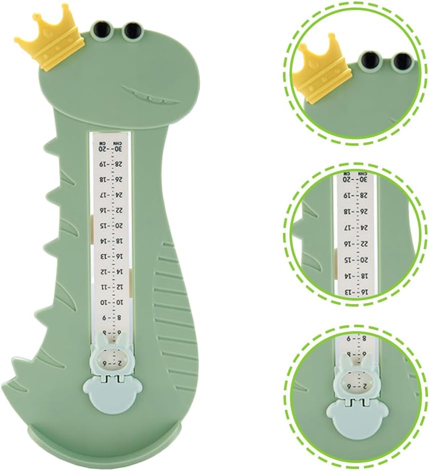 Kisangel Kids Foot Measuring Device, Cute Dinosaur Shoe Sizer for Infants and Toddlers, Accurate Foot Length Gauge for Easy Accurate Growth Tracking at Home