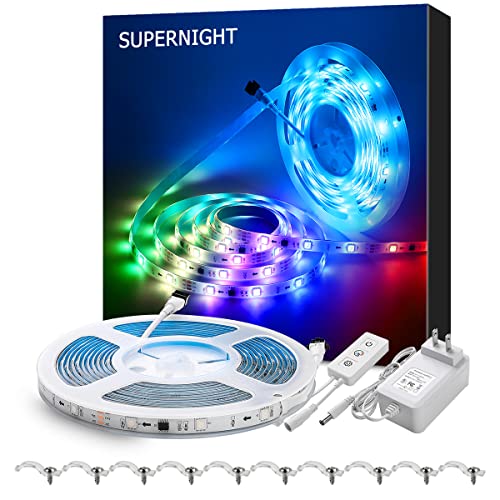 Cinta LED SUPERNIGHT 16.4 ft RGB impermeable con control miniatura 1