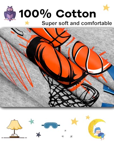 Image of DAUGHTER QUEEN Boys Pajamas 4 Pieces Long Set 100% Cotton Sleepwear Size 18 Months-12 Years