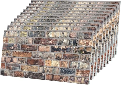 IZODEKOR Wandverkleidung Steinoptik Styropor 3D Wandpaneele - Verblender Steinoptik für Küche, Badezimmer, Balkon, Schlafzimmer, Wohnzimmer, Küchenrückwand und Teras | Alte Straße (10 x Stück Paneele)