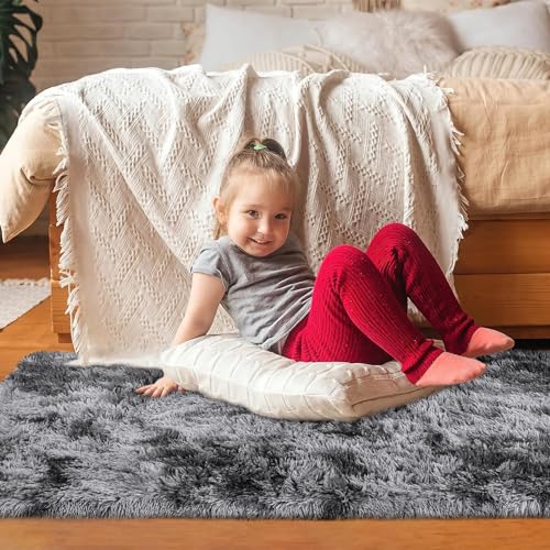 Sour Lemon Teppiche, 60 x 120 cm, weich, flauschig, rutschfest, für Schlafzimmer und Wohnzimmer, waschbar, moderne Matte