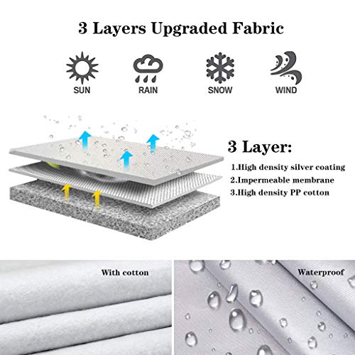 Image of Car Cover Compatible with Maserati Quattroporte Saloon (M156 2013-2021), All Weather Full Covers Car Tarp Waterproof Windproof Outdoor All Season Automobiles Cover with Storage Bag