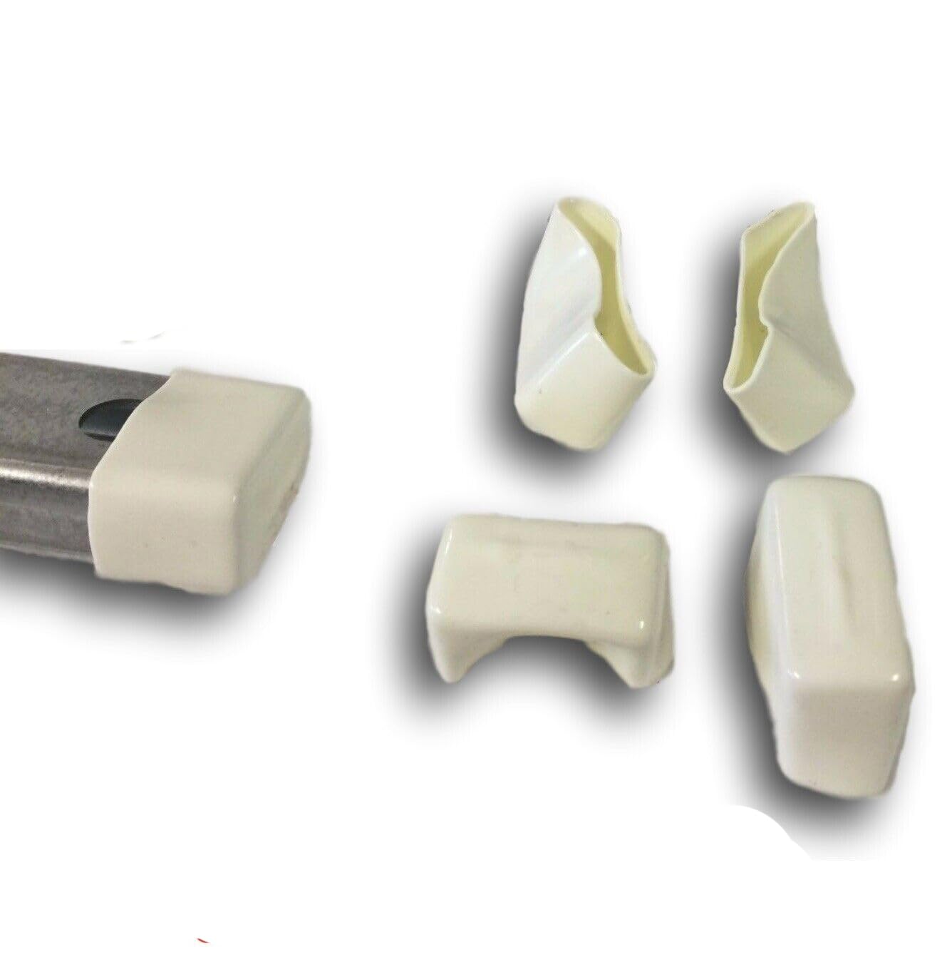 (Quantity 50) Shallow White End Caps for Channel 13/16" #4882W (P2860-33)