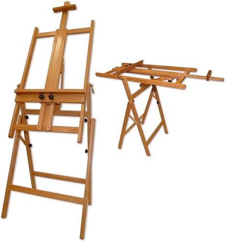 Miniatura 3 de Mont Marte Caballete de estudio convertible. Caballete de suelo adecuado para una variedad de tamaños de lienzo. Fácil ajuste de altura e