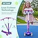 Gotrax KS1 Kids Kick Scooter, LED Lighted Wheels and 3 Adjustable Height Handlebars, Lean-to-Steer & Widen Anti-Slip Deck, 3 Wheel Scooter for Boys & Girls Ages 2-8 and up to 100 Lbs