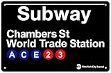 World Trade Metal Subway Sign , 17x11