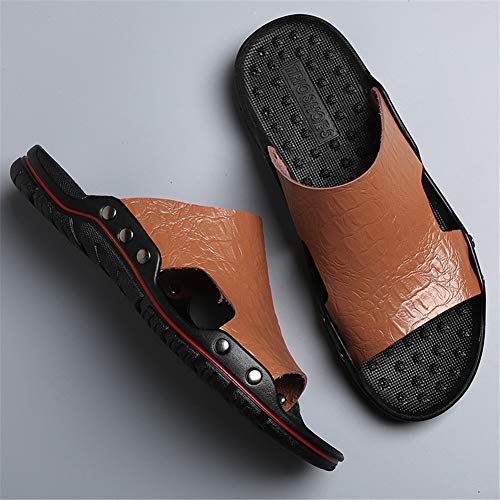MizHome Men's Open Toe Beach Slides Sandals Indoor Outdoor Casual Slippers for Summer2