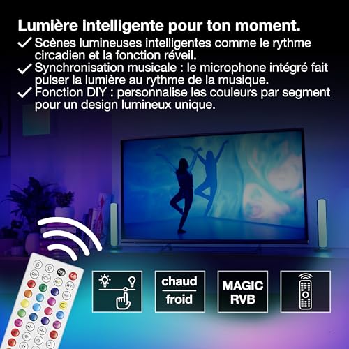 Lampadaire LED SMART+ WIFI Osram noir réglable avec intensité variable - 4