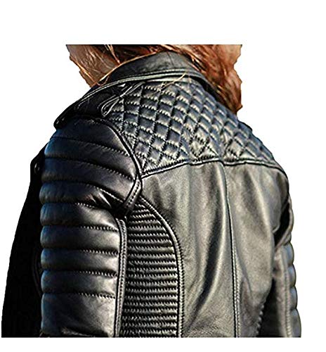 D DOLLY LAMB Lambskin Leather Moto Biker Jacket - Winter Wear2