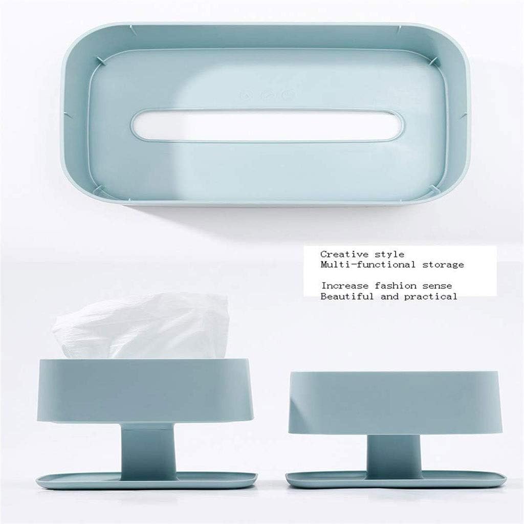 Plastic Tissue Box，Plastic Square Box Cover Holder for Bathroom Vanity Countertops, Bedroom Dressers, Night Stands