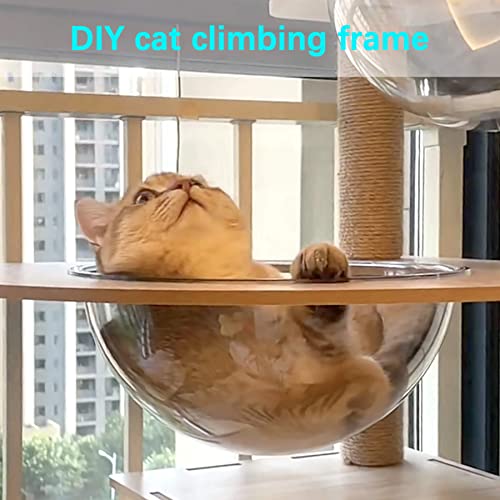 Qlvily Dog Fence Window, Durable Acrylic Dome Dog Fence Peek Window, Pet Supply, Clear View Dome Pet Peek Window, for Dog Cat