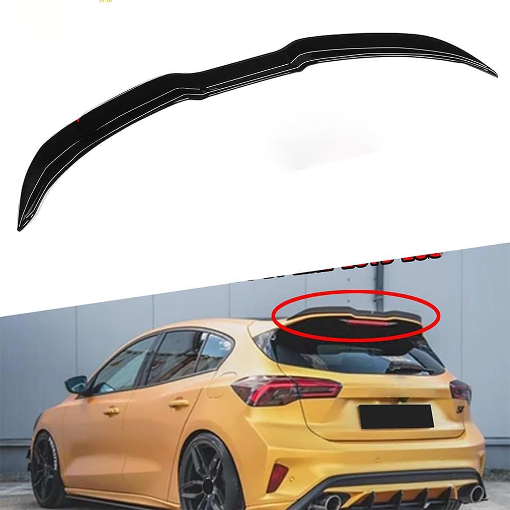 OBABO ABS Auto Spoiler Posteriori per Ford Focus MK4 ST-Line 2019 2020 2021 2022, Alettone Tetto Posteriore Paraurti Diffusore Labbro Lama Splitter Carrozzeria Styling Parti