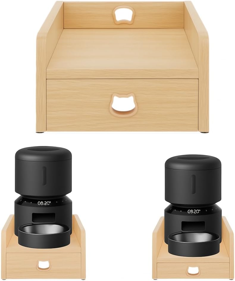 Raised Pet Feeder Stand for Cats & Dogs Neck Health, Holder for Pet Automatic Feeders, Pet Water Dispenser Stand, Adjustable Height Elevated Shelf for Petlibro and Most Pet Feeders