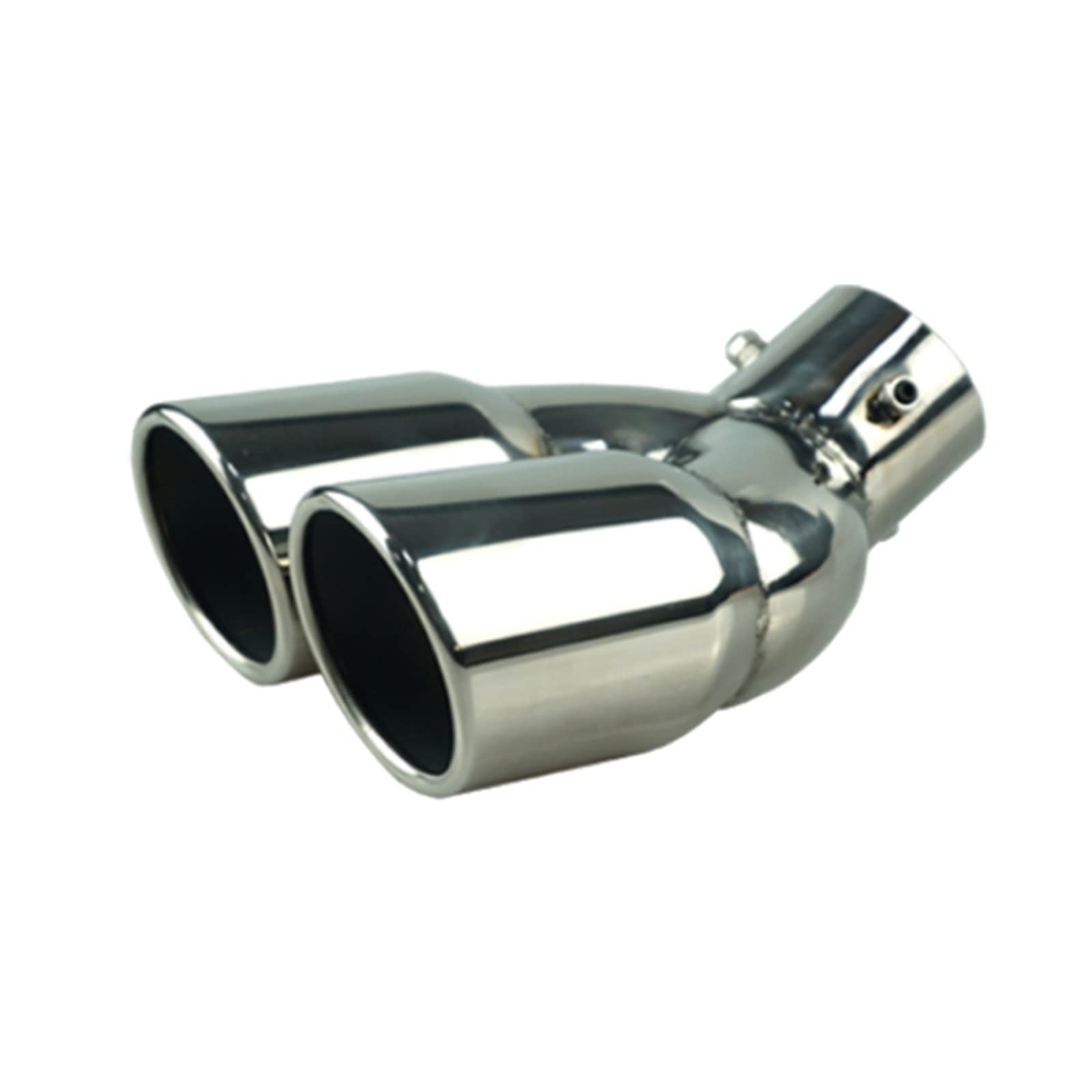 Punta de escape trasera de acero inoxidable con salida de titanio negro elegante 2