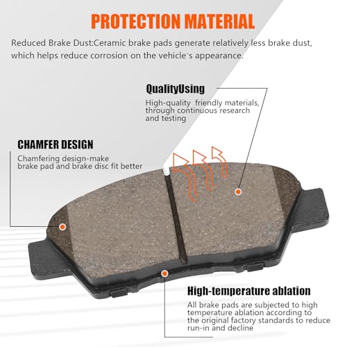 Image of D1394 Front Ceramic Brake Pads Kit Fit For Honda CR-Z 2011-2015, For Honda Fit 2009-2020