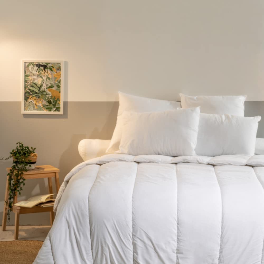 Bleu Câlin Lot de 2 Oreillers Anti-Acariens 60x60cm Confort Ferme