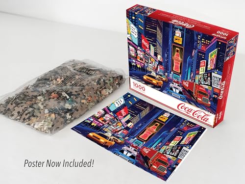 Puzzle para adultos Springbok Coca-Cola City Nights de 1000 piezas con póster incluido, piezas únicas, fabricado en EE. UU. miniatura 3