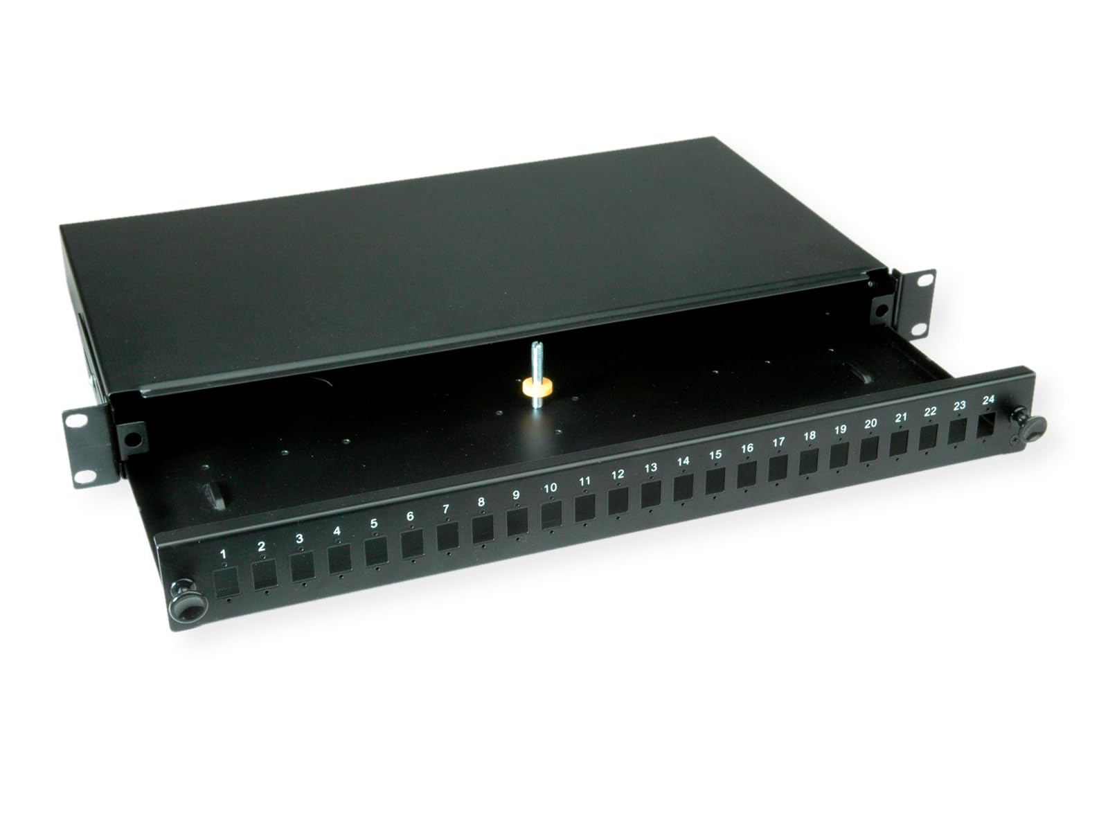 VALUE 19"-Spleißbox leer 1 HE, ausziehbar, 24x SC SX/LC DX