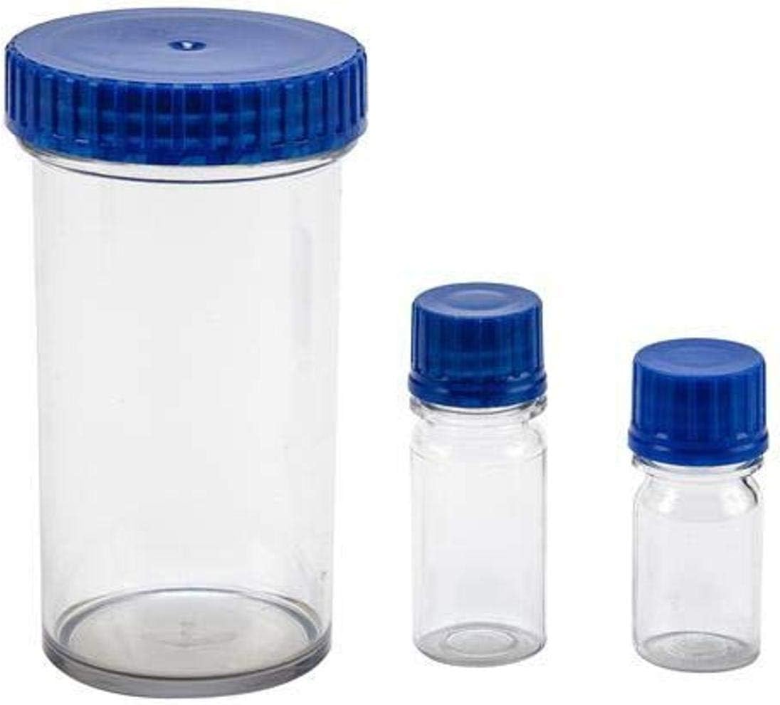 Dynalab 626434-0180 Tuff Vial, 54 mm Blue Closure, 180 mm, Polycarbonate (Pack of 12)