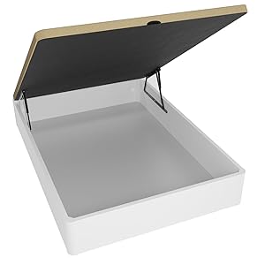 Homey - Canapé Abatible de Madera Súper Reforzado con Gran Capacidad, Esquinas Redondeadas, 90 x 190, Blanco