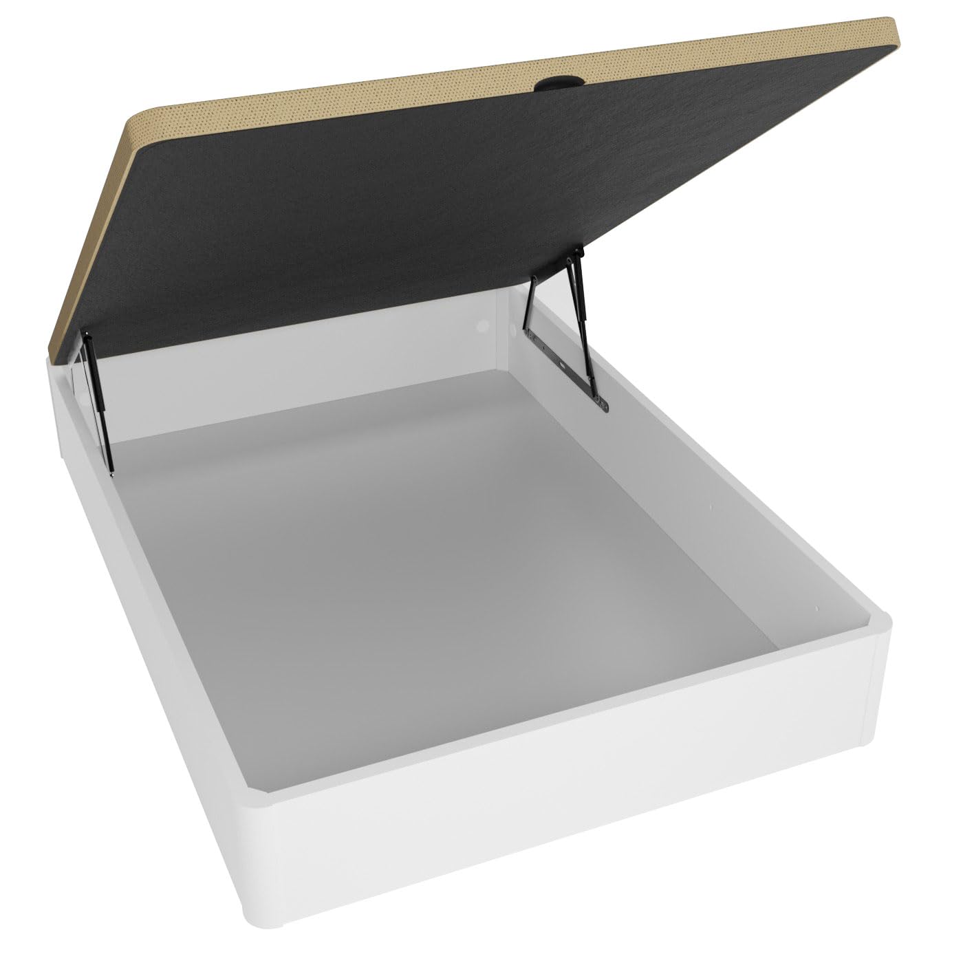 Homey - Canapé Abatible de Madera Súper Reforzado con Gran Capacidad, Esquinas Redondeadas, 135 x 190, Blanco