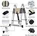 5 m Lange Teleskopleiter, Doppelzweck, Metall, leichte Teleskopleiter mit Stabilisator, kompakte Trittleiter, 150 kg Tragkraft (2,5 m + 2,5 m)