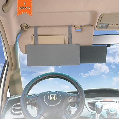 WANPOOL Parasol para visera de coche, visera antirreflectante para asiento delantero del conductor y pasajero  2 piezas (gris)