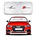 JYMAOYI for Audi Sunshade for Sline Windshield Visor Cover Car Window Sun Shade UV Protect Car Window Film for Audi A3 S3 RS3 A4 A4L RS4 RS5 A5 S4 S5 A6 A6L RS6 RS7 S6 A7 S7 Q2L Q3