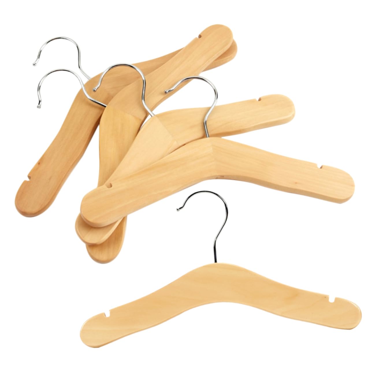 SOLUSTRE 3sets 5 Pcs Wooden Hangers for Clothes Hangers for Newborns for Home and Shop Use for Skirts and Pants 5pcs*3