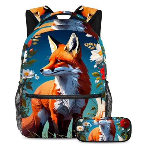 Sac à dos tendance renard mignon et fleur apporte poésie et douceur à votre quotidien