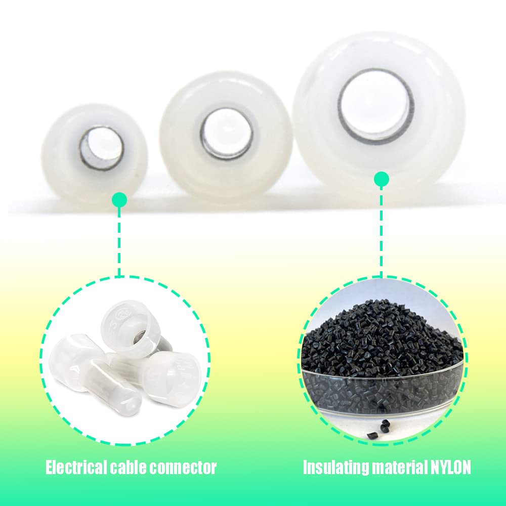 Lot de 250 embouts avec capuchon à sertir pour fil fermé en nylon câblage sertissage bouchon connecteurs sertis avec embouts fermés (NM)