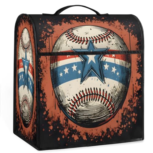 Coffee Maker Cover Baseball Sports Kitchen Appliance Covers Small Appliance Covers Blender Cover Juicer Cover Dust Covers for Kitchen Appliances with Top Handle and Pockets,Washable,B500