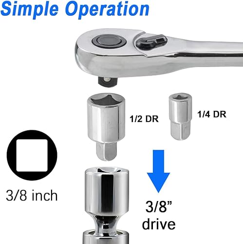 Miniatura 13 de Bujía magnética giratoria de pared delgada de 0.551 in y 0.630 in, unidad de 3/8 pulgadas, herramienta de extracción de bujías de 12 puntos