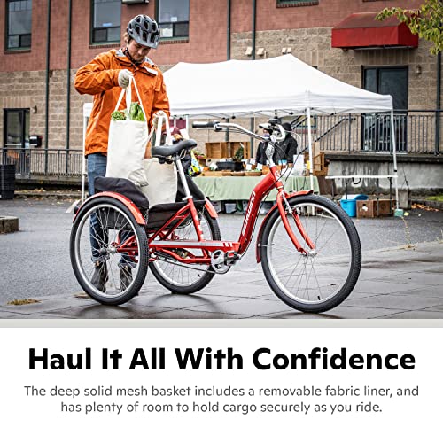 image for Schwinn Meridian Deluxe Adult Tricycle Bike, Mens and Womens Three Whe