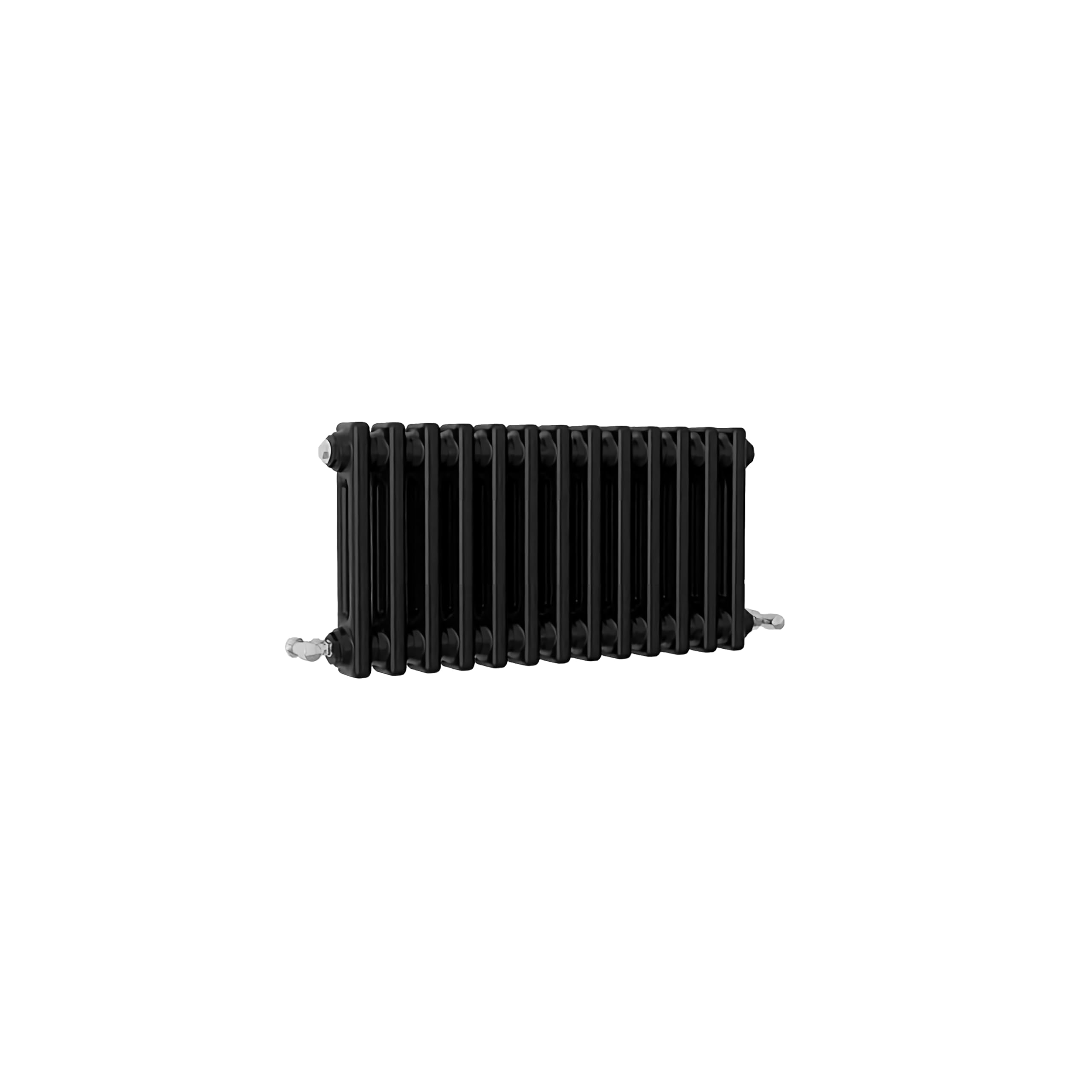 Sline Sanitary Anthracite Traditional 2 Column Cast Iron Style Radiator Horizontal Black 300X605mm