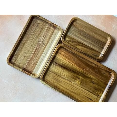 Handmade Acacia Wood Serving Tray Cover