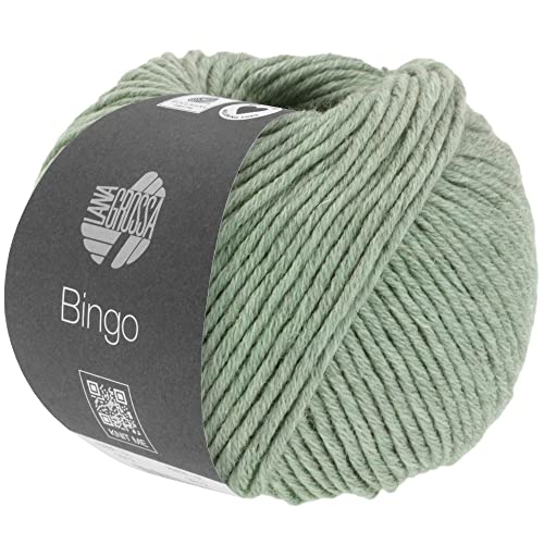 LANA GROSSA Bingo Melange | Extrafeine Merinowolle waschmaschinenfest und filzfrei | Handstrickgarn aus 100% Schurwolle (Merino extrafein) | 50g Wolle zum Stricken & Häkeln | 80m Garn FB 1018